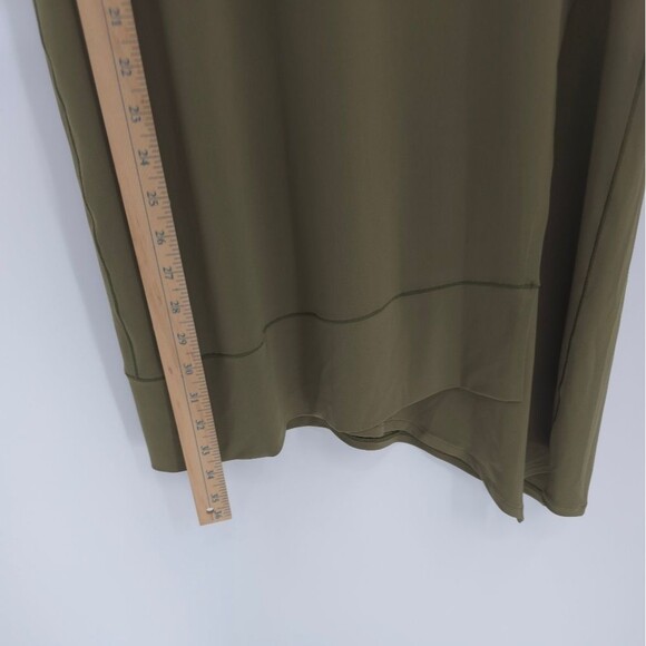 Eva Varro Slinky Tunic Top Asymmetrical Hem Layered Lagenlook Artsy Green - Picture 12 of 14